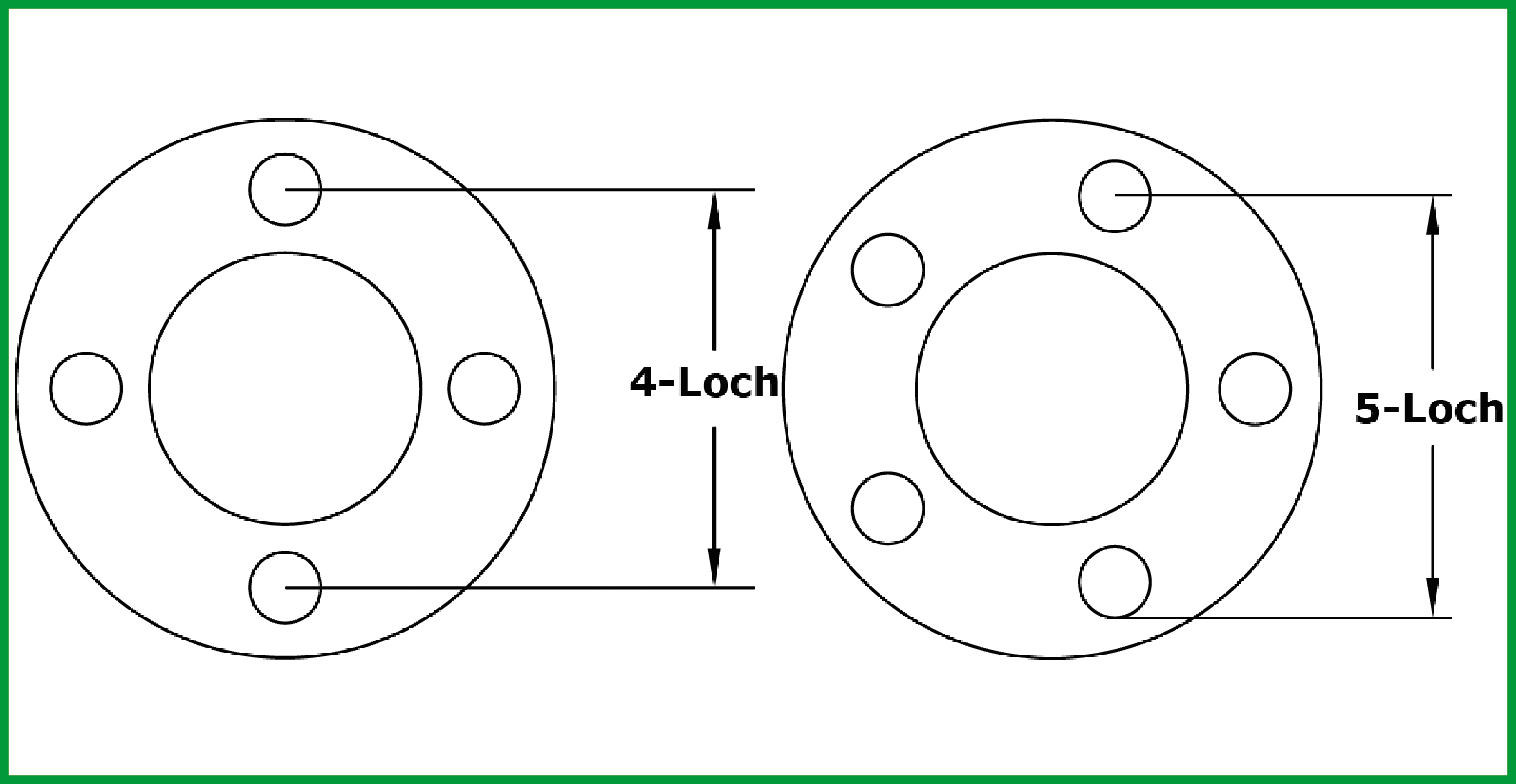 BGS Lochkreis-Messschieber Felgen Räder Lochabstand messen Durchmesser Kreis 